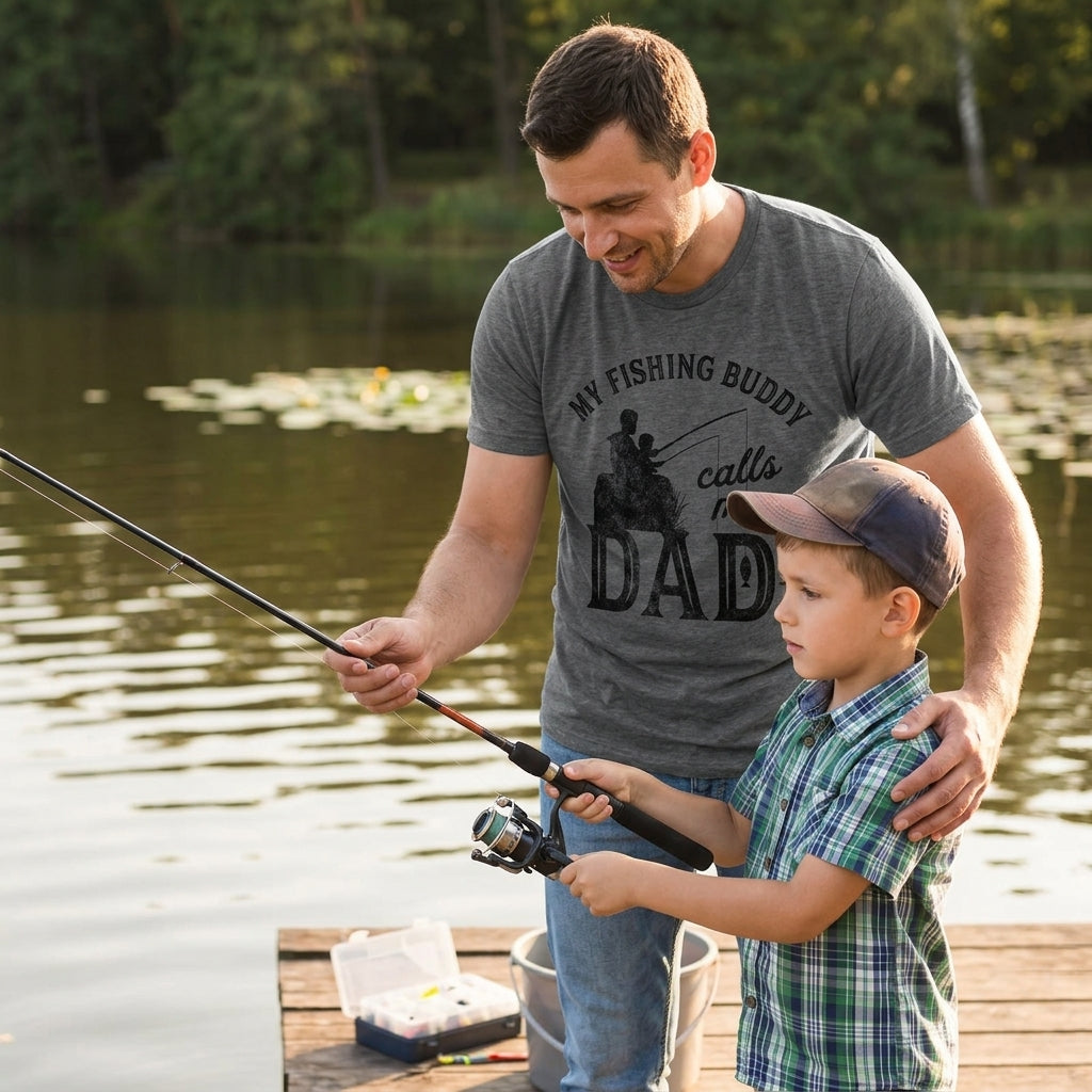 My Fishing Buddy Calls Me Dad Men's T Shirt product image 2