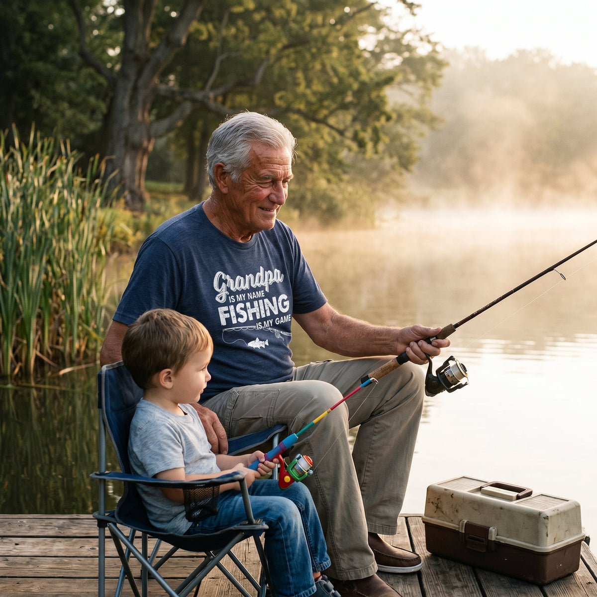 Grandpa Is My Name And Fishing Is My Game Men's T Shirt product image 6