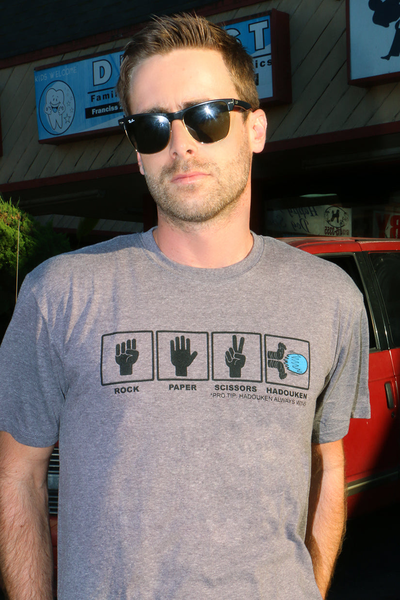 Rock Paper Scissors Hadouken Men's T Shirt product image 4
