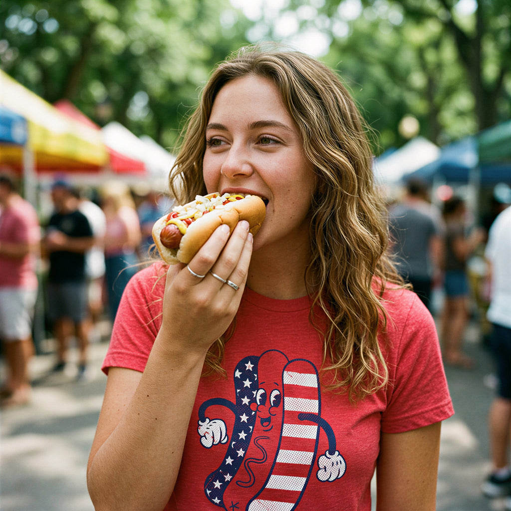 Fourth Of July Hotdog Women's T Shirt product image 4