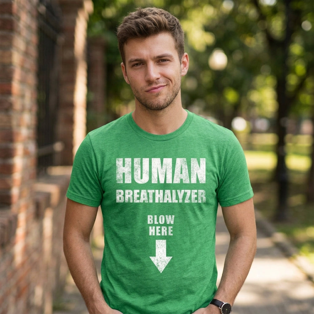 Human Breathalyzer Blow Here Men's T Shirt product image 6