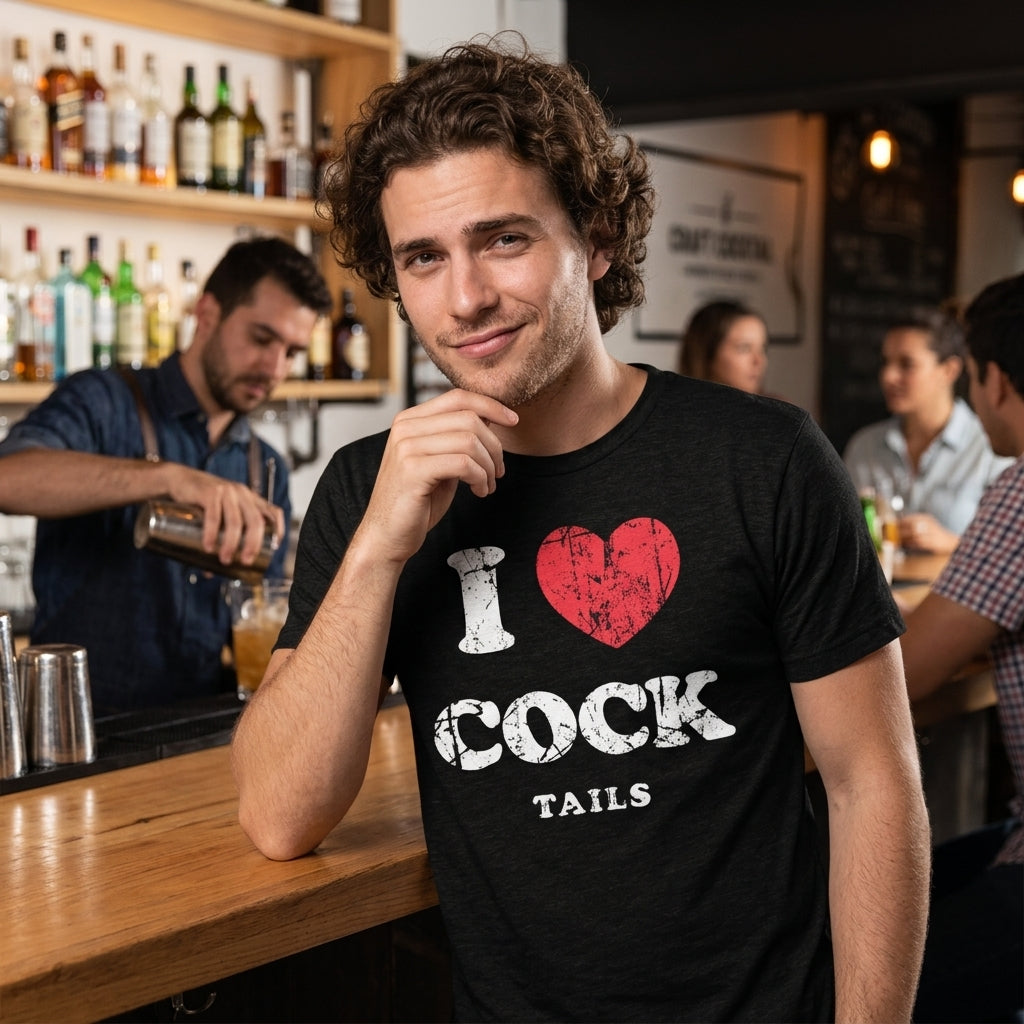 I Heart Cock Tails Men's T Shirt product image 2