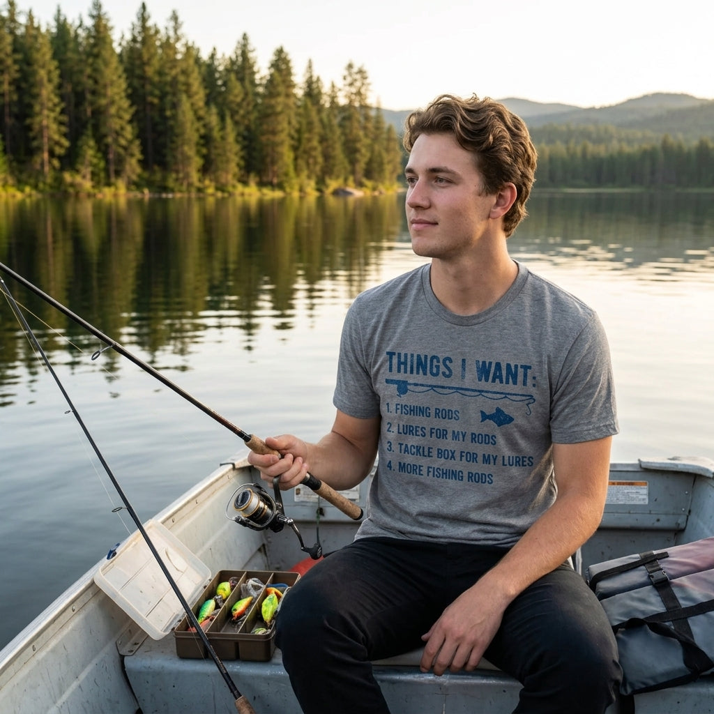 Things I Want List Fishing Men's T Shirt product image 4