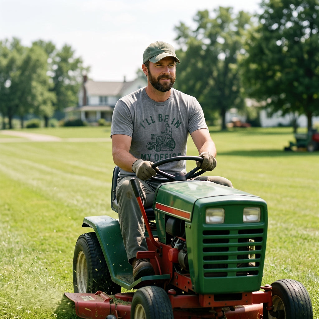 Ill Be In My Office Lawn Mower Men's T Shirt product image 2