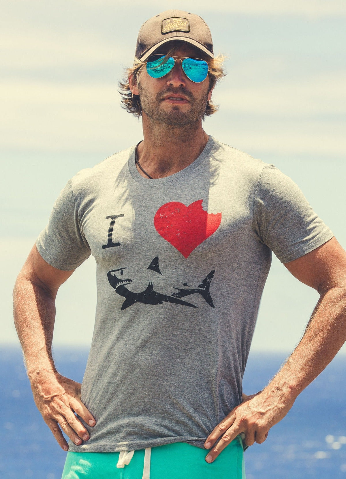 I Love Sharks Men's T Shirt product image 2