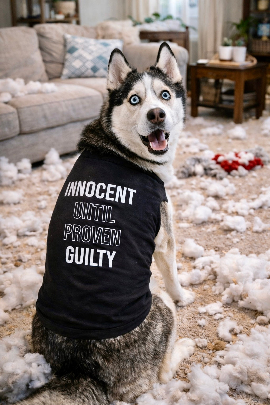Innocent Until Proven Guilty Dog Shirt product image 4