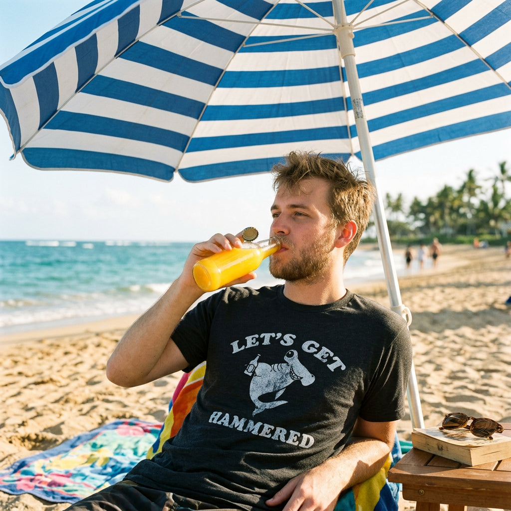 Lets Get Hammered Shark Men's T Shirt product image 2