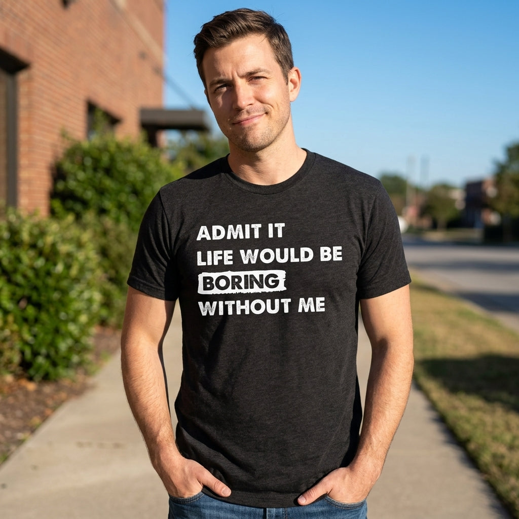 Admit It Life Would Be Boring Without Me Men's T Shirt product image 2