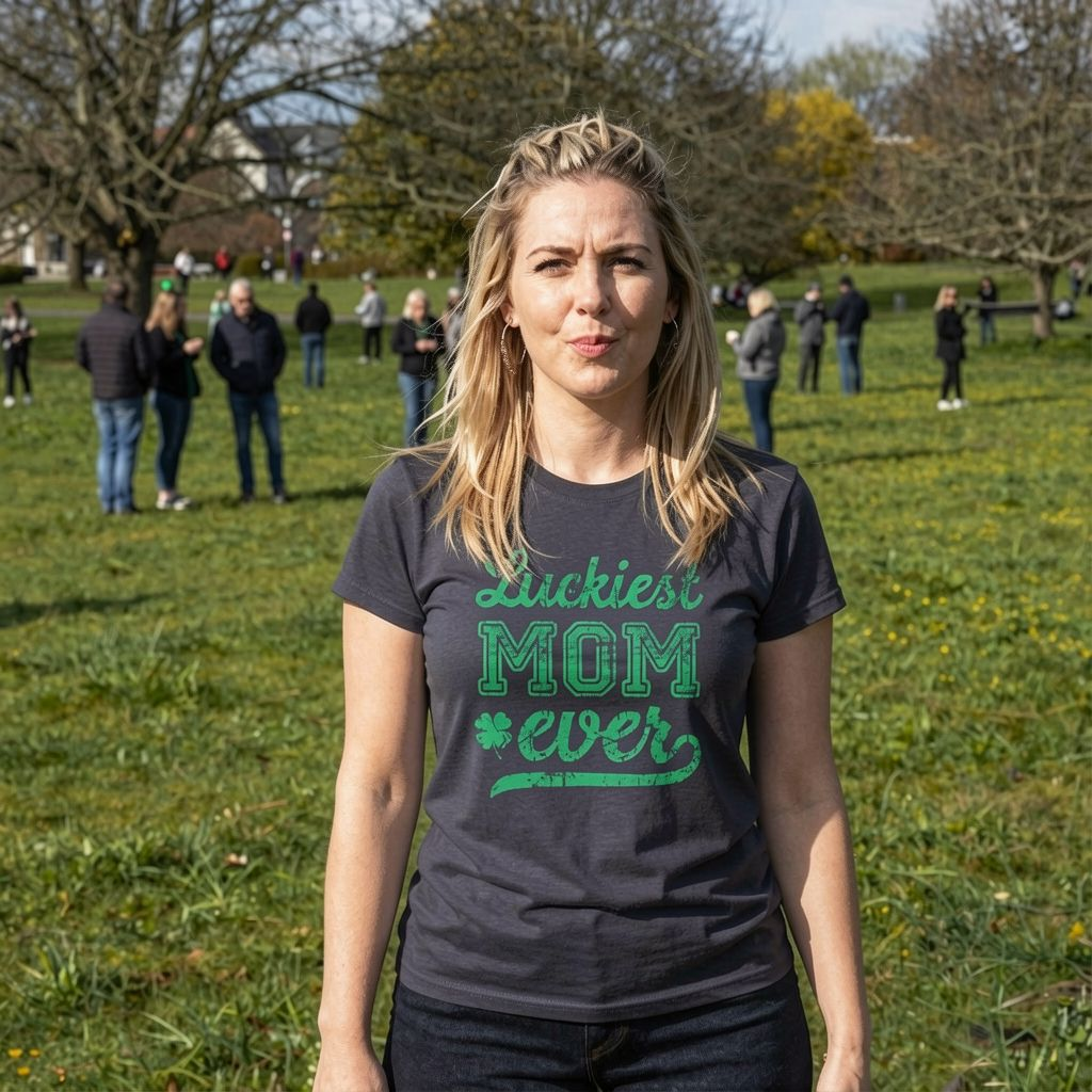 Luckiest Mom Ever Women's T Shirt product image 2