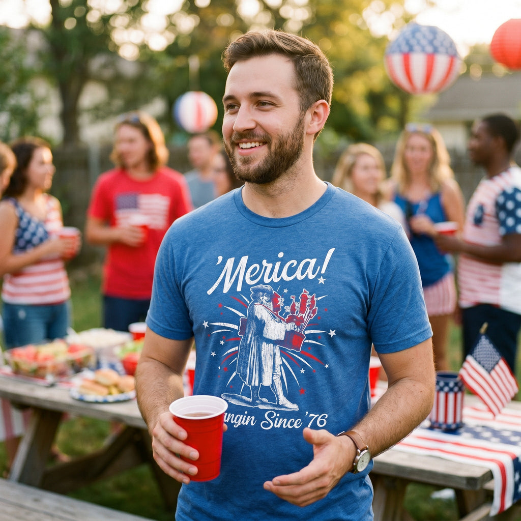 Merica Banging Since 76 Men's T Shirt product image 4