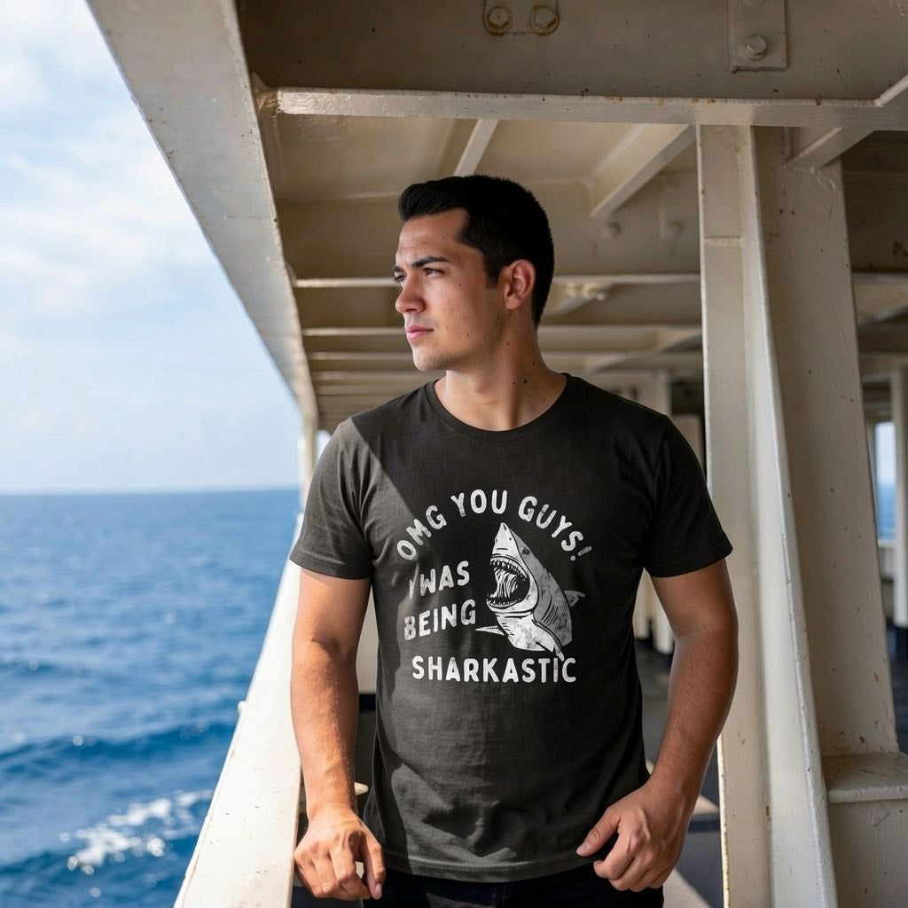 OMG You Guys I Was Being Sharkastic Men's T Shirt product image 2