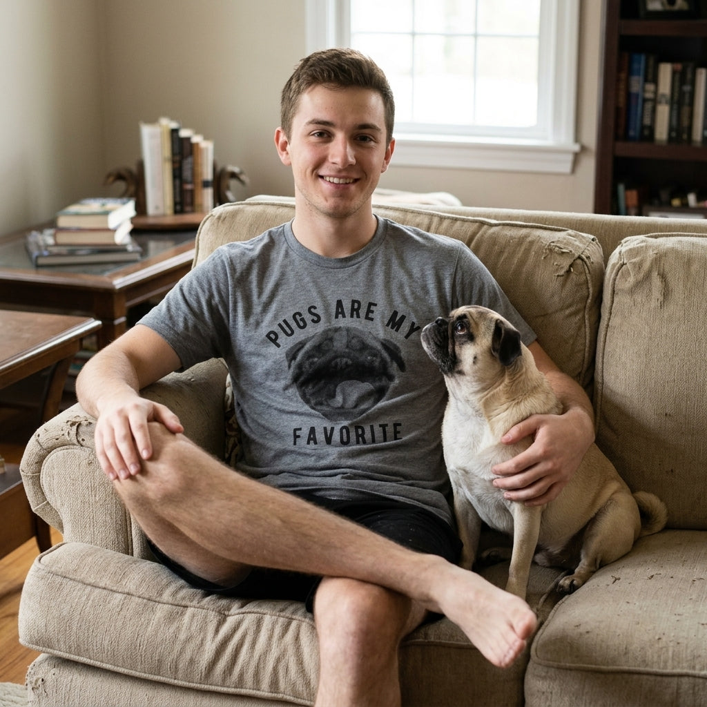 Pugs Are My Favorite Men's T Shirt product image 2