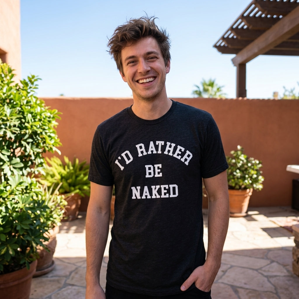 Id Rather Be Naked Men's T Shirt product image 2
