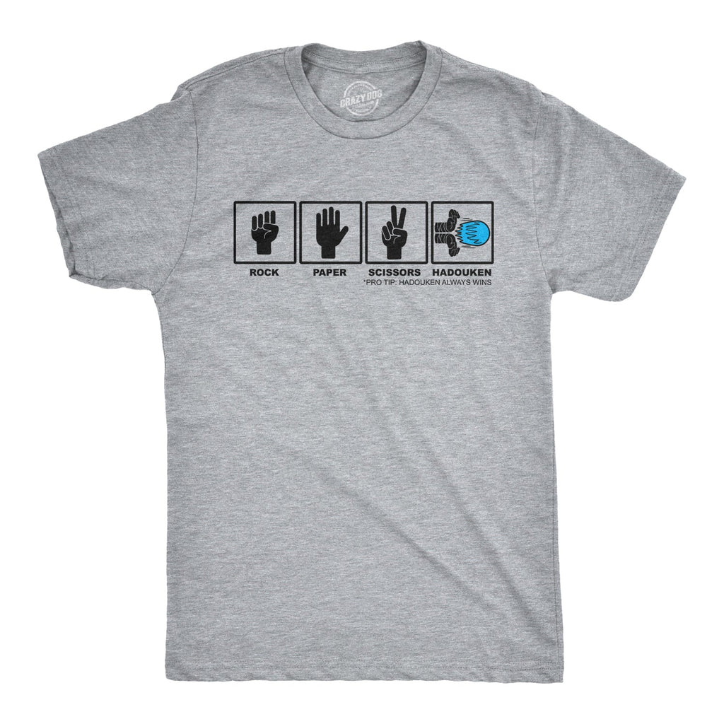 Rock Paper Scissors Hadouken Men's T Shirt product image 3