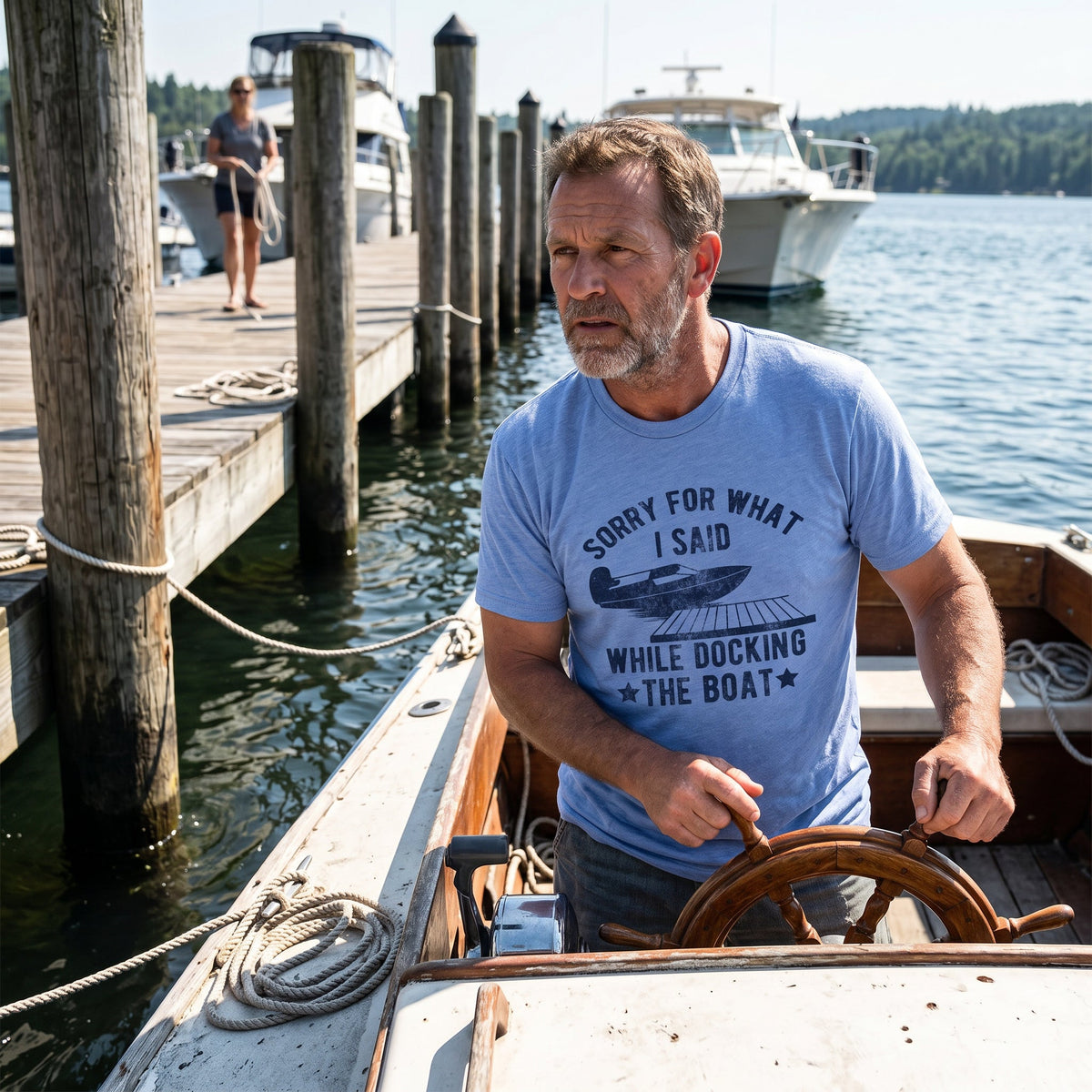 Sorry For What I Said While Docking The Boat Men's T Shirt product image 2