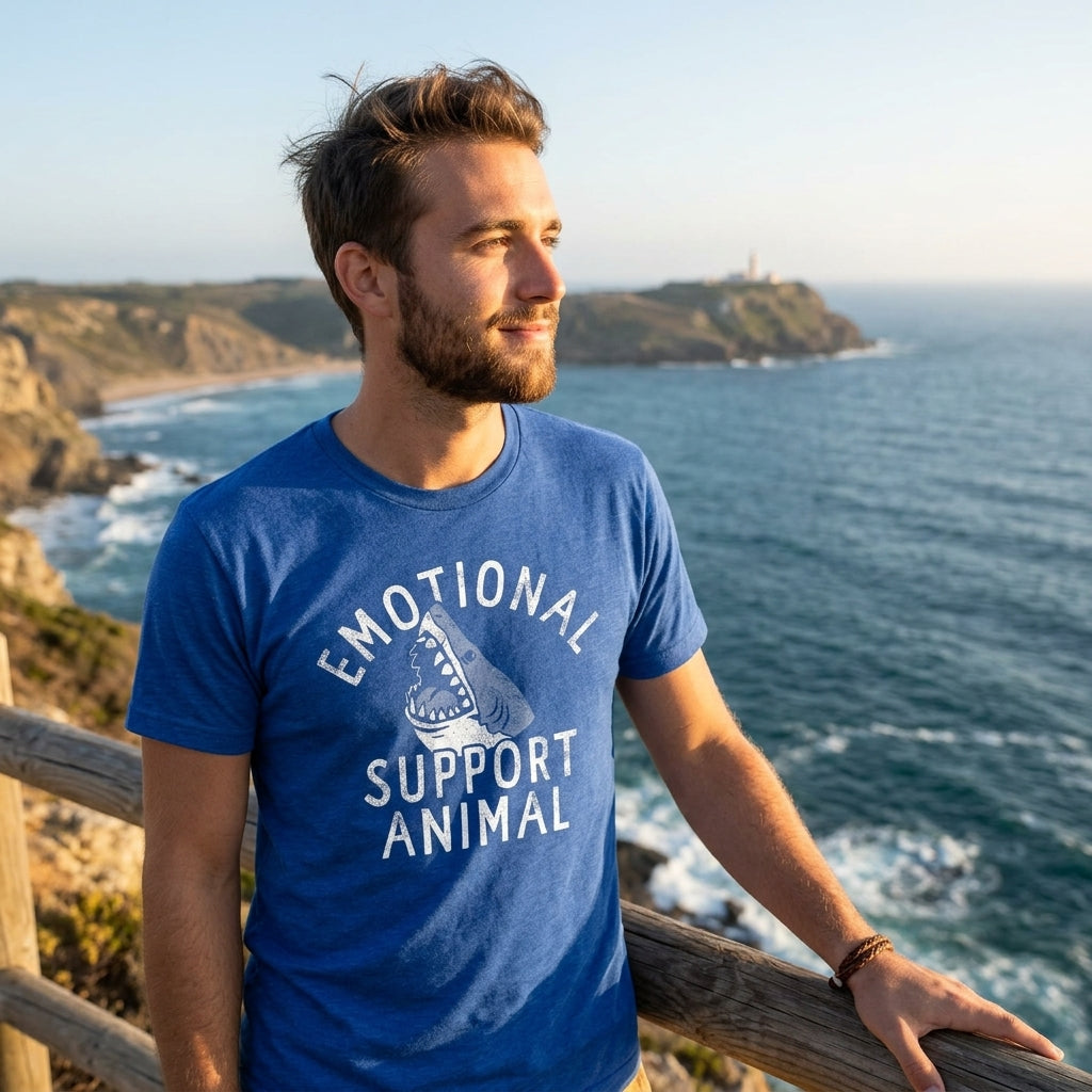 Emotional Support Animal Shark Men's T Shirt product image 4