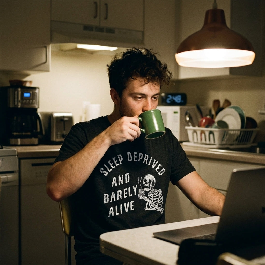 Sleep Deprived And Barely Alive Men's T Shirt product image 4