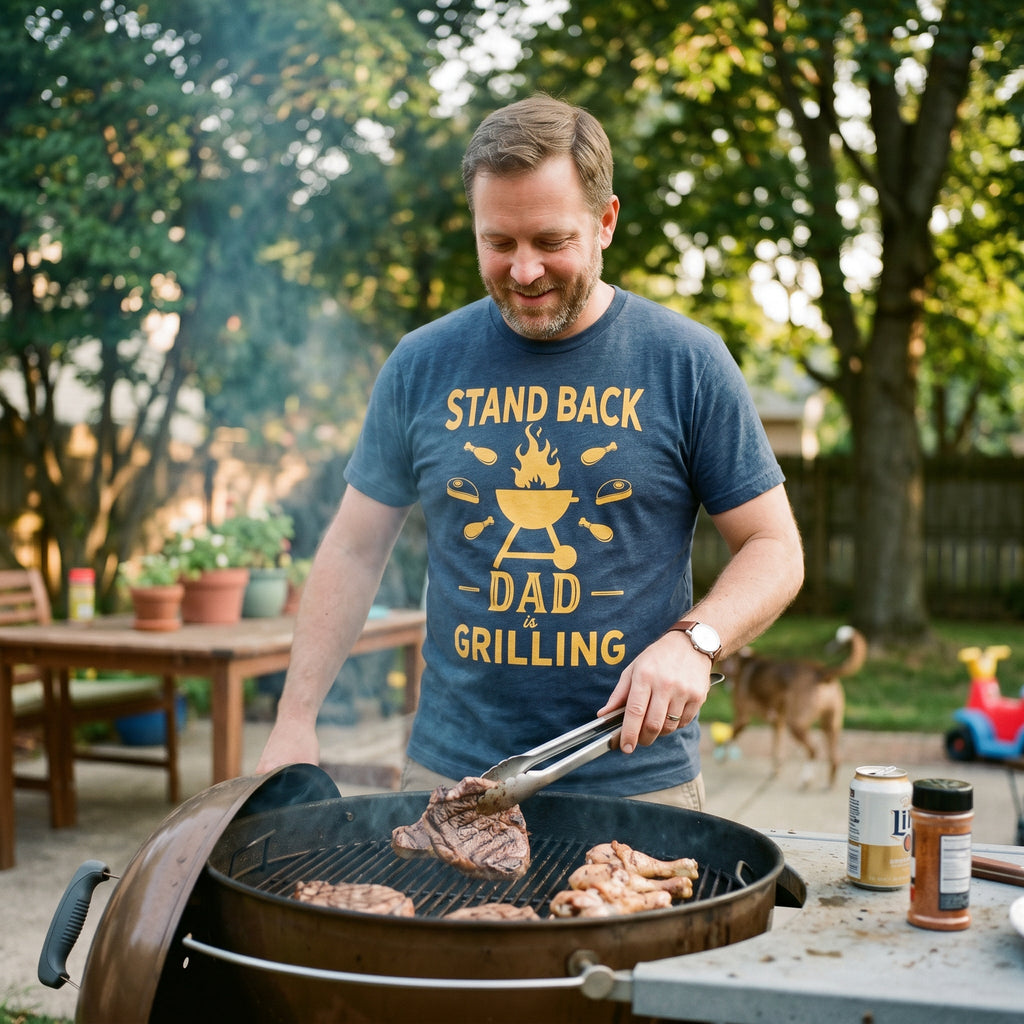 Stand Back Dad Is Grilling Men's T Shirt product image 2