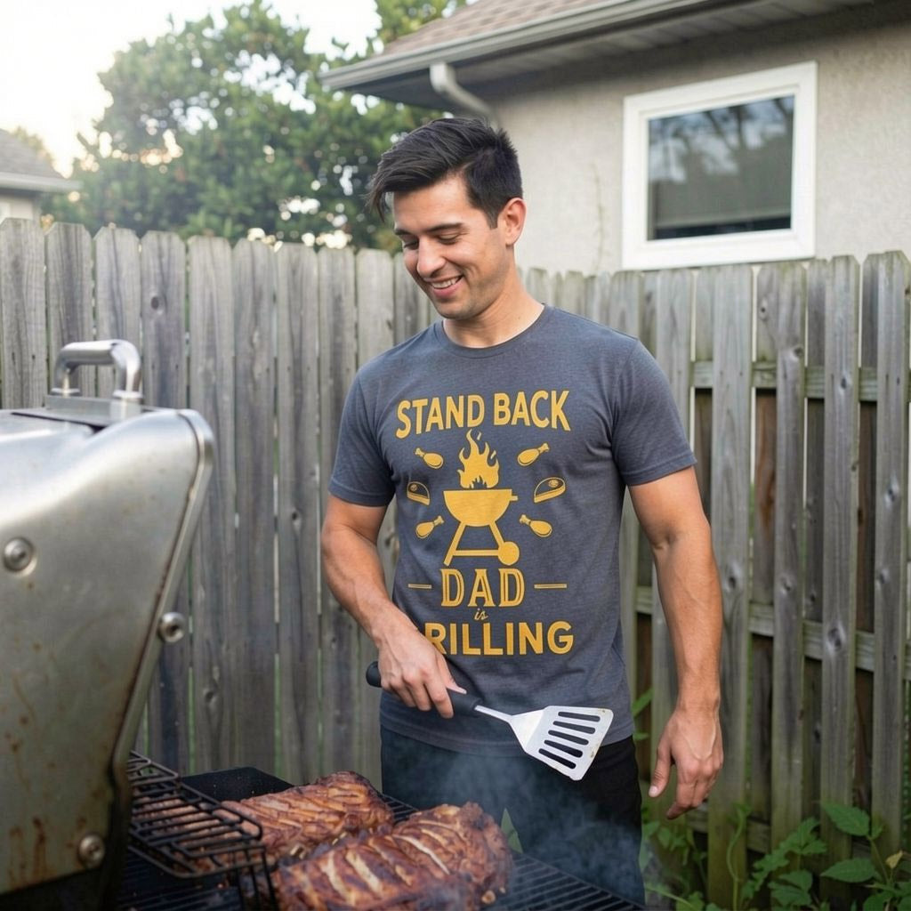 Stand Back Dad Is Grilling Men's T Shirt product image 3