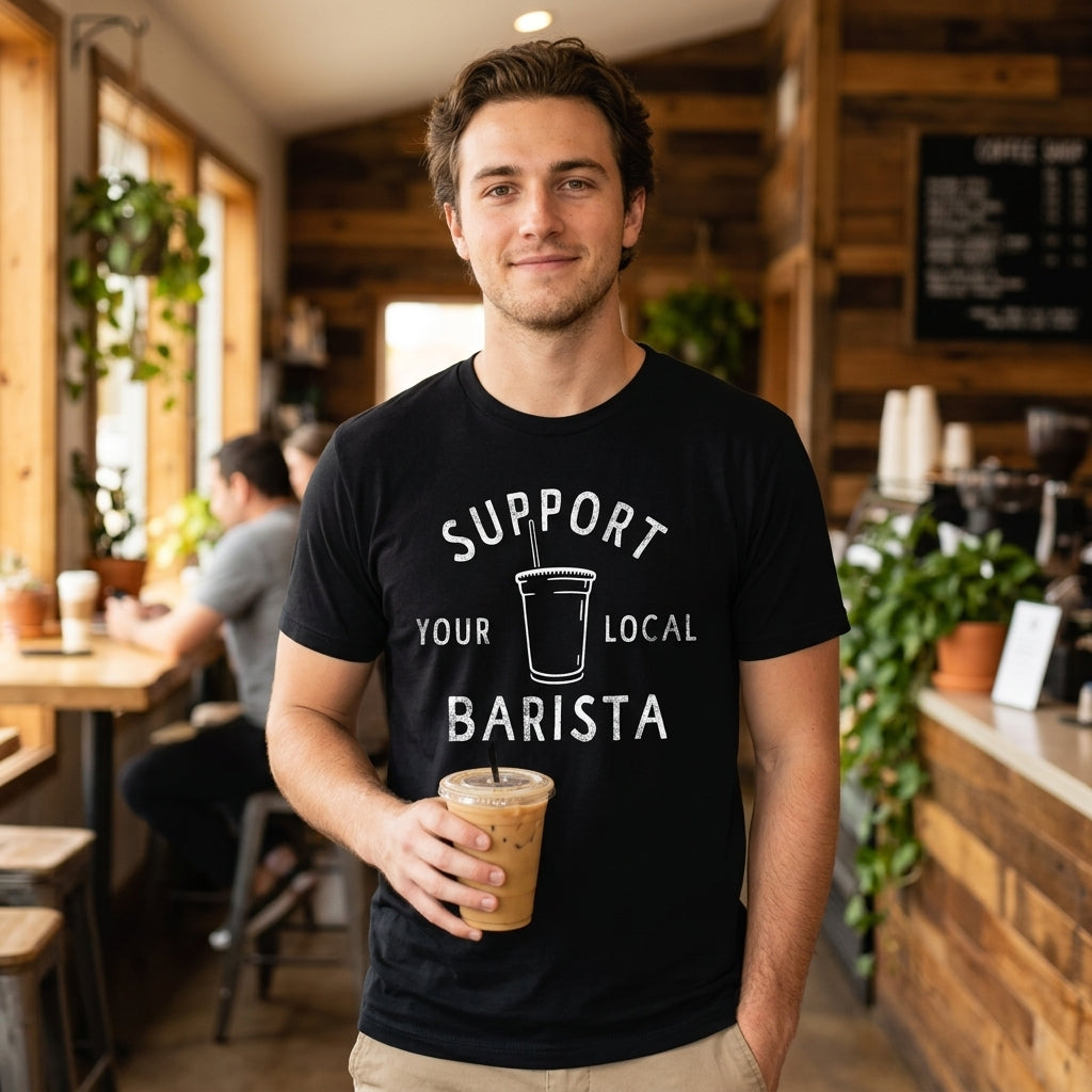 Support Your Local Barista Men's T Shirt product image 2