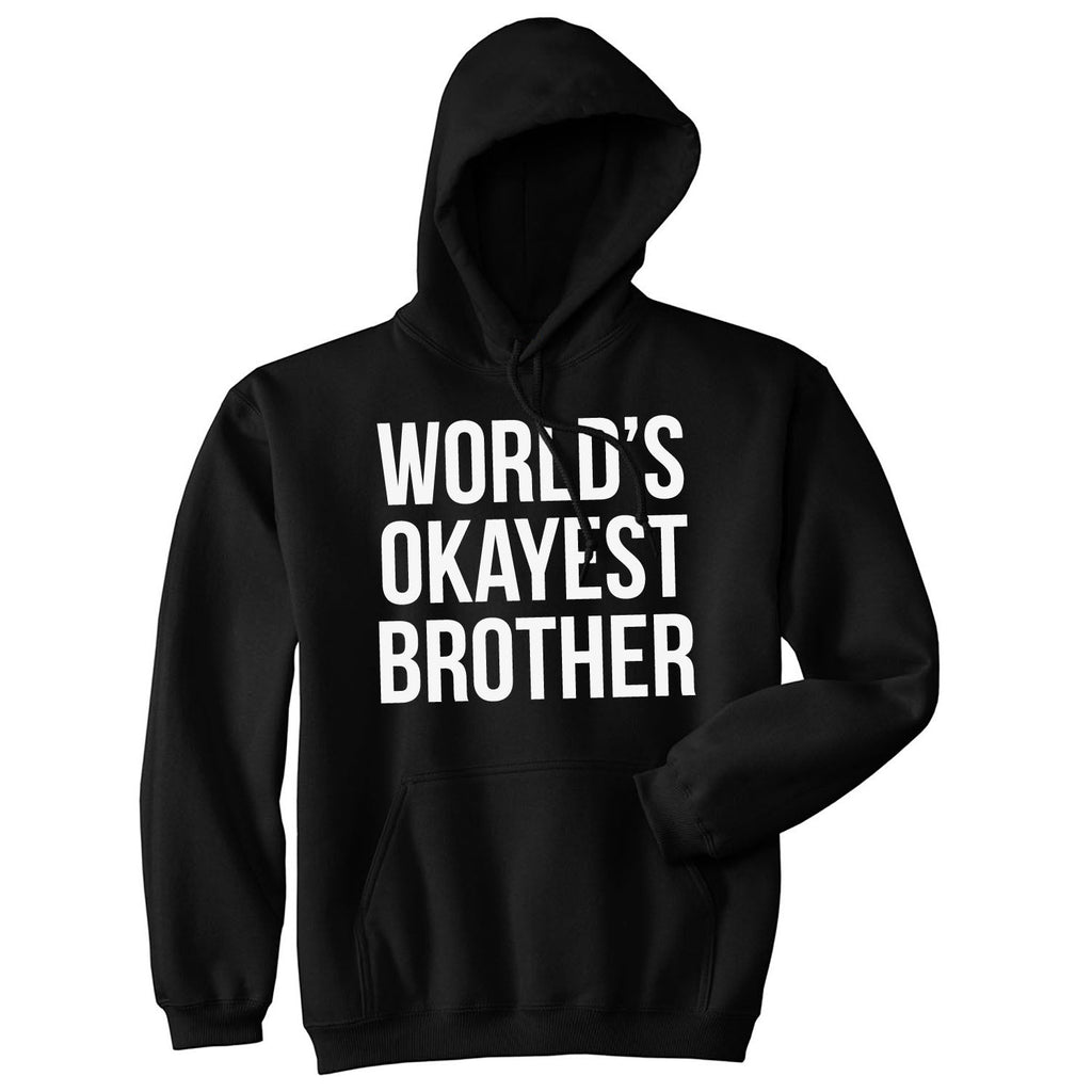 World's Okayest Brother Black Hoodie product image 6