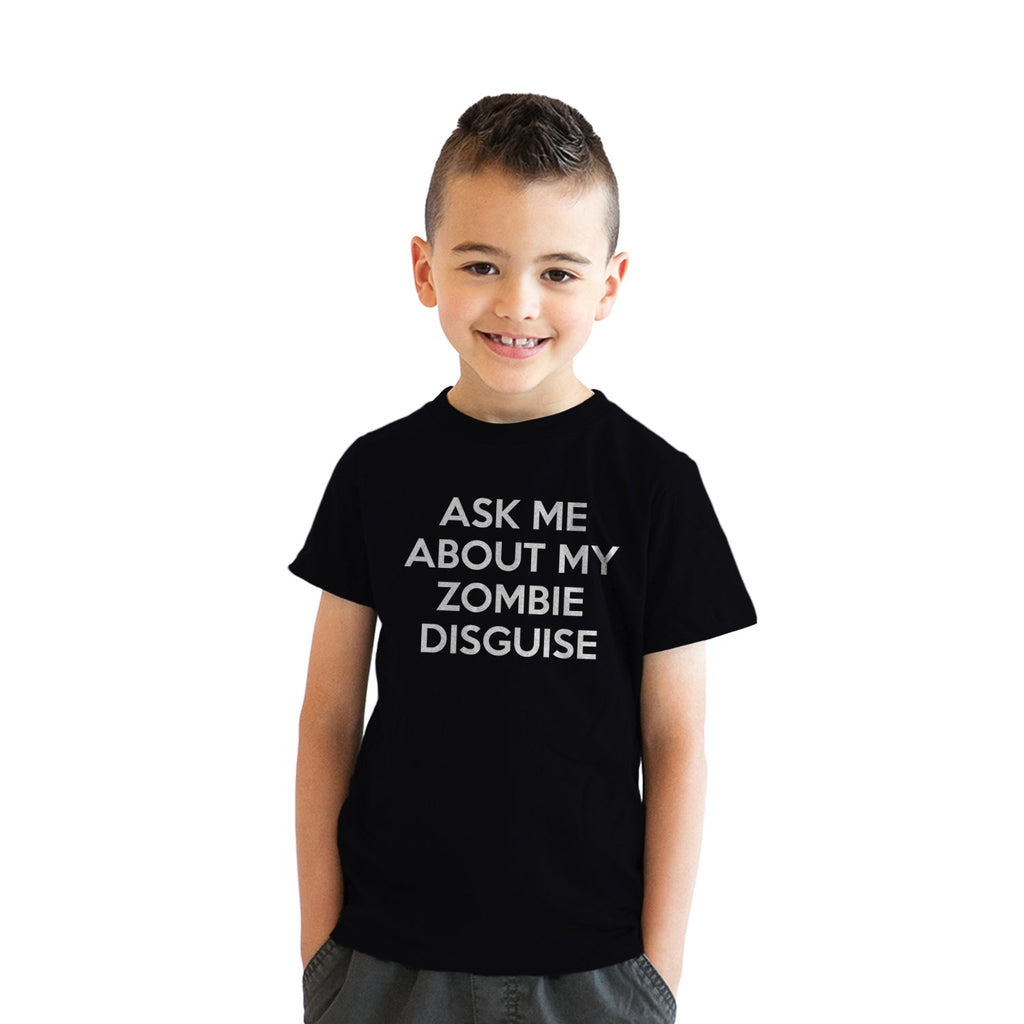 Ask Me About My Zombie Disguise Flip Youth T Shirt product image 3