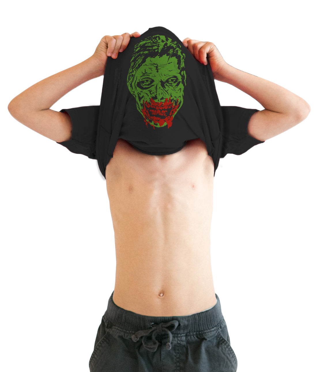 Ask Me About My Zombie Disguise Flip Youth T Shirt product image 1
